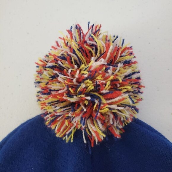 GOLD Metal International Colorado Blue Knit Beanie hat pompom Men's One Size - Picture 5 of 5